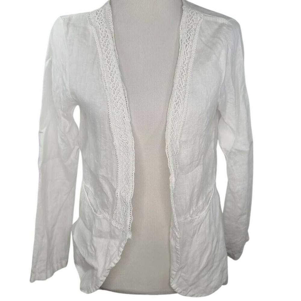 Lungo L'arno Linen Jacket Italy Open Front